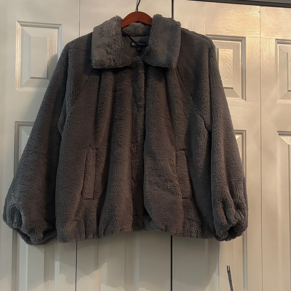 Democracy Charcoal Teddy Jacket